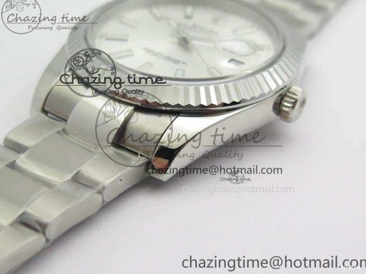 MiroTime 0308 EasyCare DateJust 41mm 126334 Noob 1:1 Best Edition Fluted Bezel Silver Dial On SS Oyster Bracelet A 3588